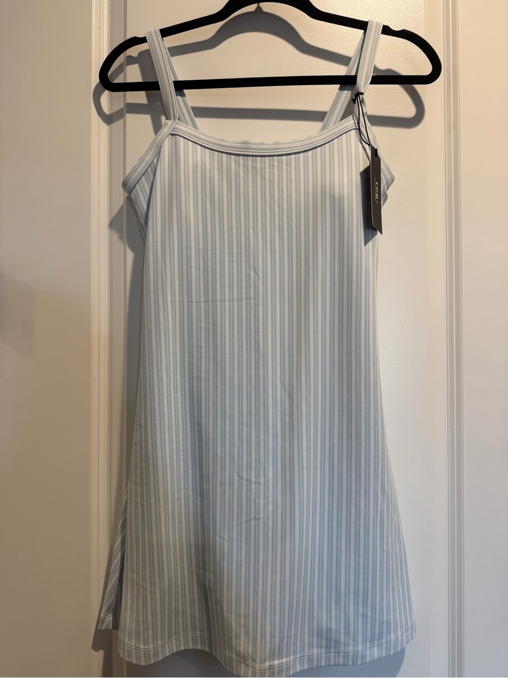 Abercrombie & Fitch Light Blue striped mini sundress